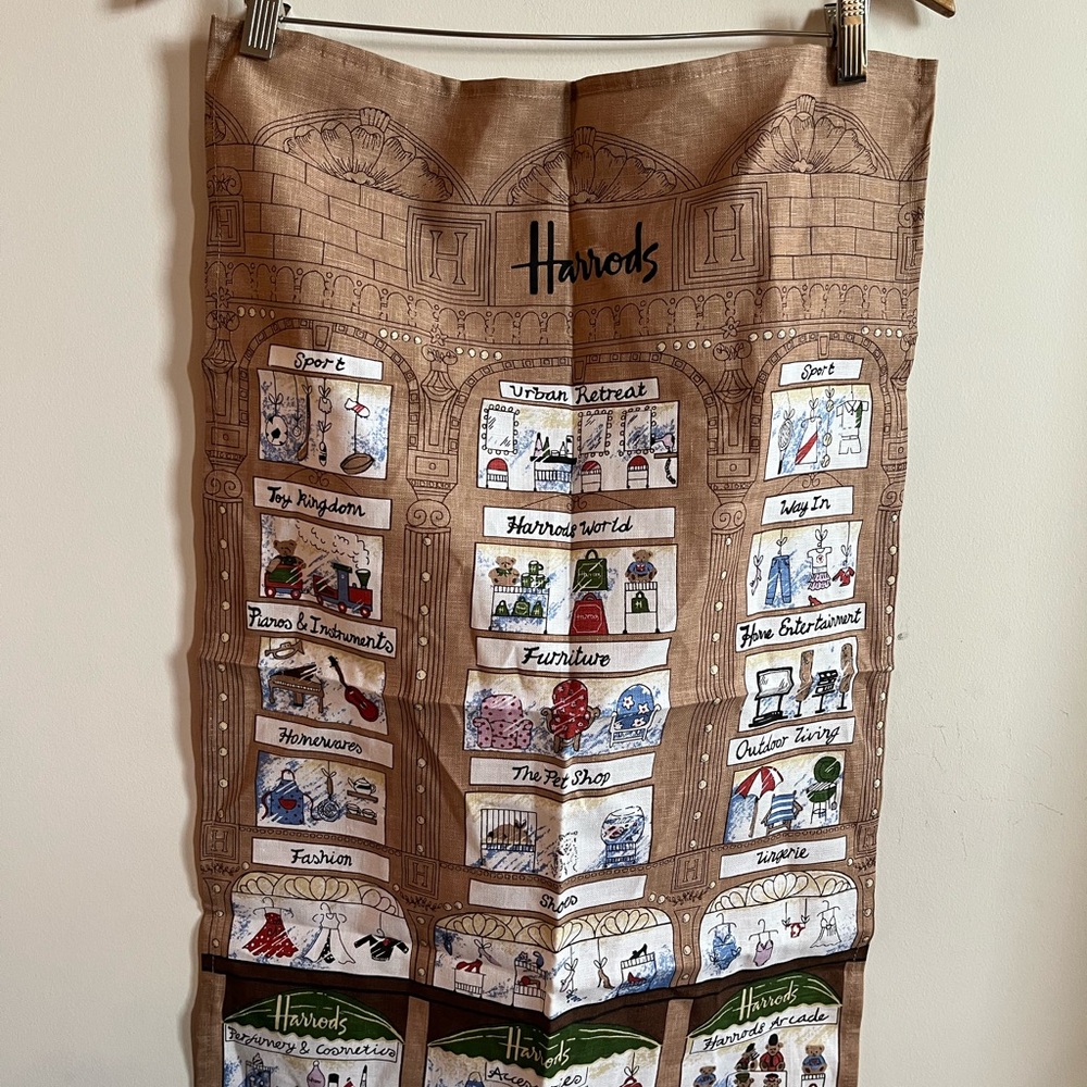 Harrods 100% Linen Tea Towel